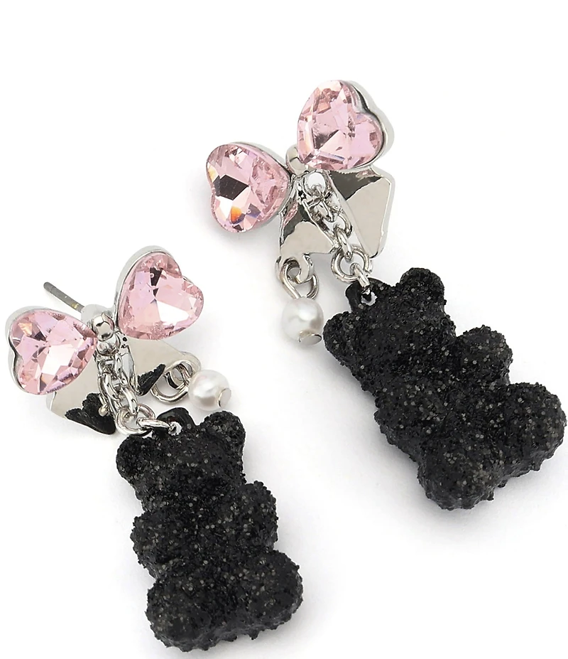 Betsey Johnson Teddy Bear Drop Earrings