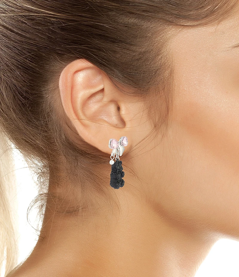 Betsey Johnson Teddy Bear Drop Earrings