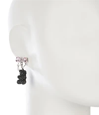 Betsey Johnson Teddy Bear Drop Earrings