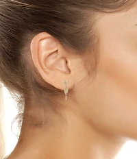 Betsey Johnson Tennis Racquet Love Mismatch Bow Drop Earrings