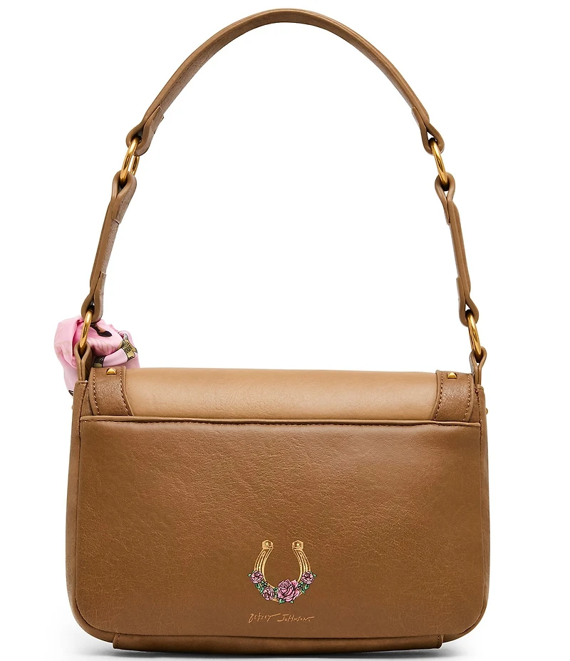 Betsey Johnson The Mane Event Embroidered Horse And Scarf Studded Shoulder Bag