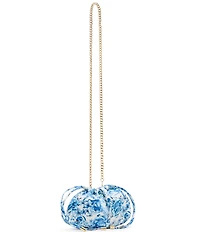 Betsey Johnson Toile Beaded Handle Drawstring Pouch Shoulder Bag