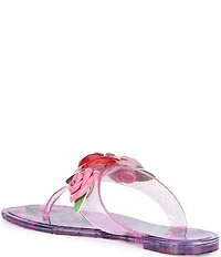 Betsey Johnson Trenten Rose Jelly Thong Sandals