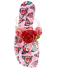 Betsey Johnson Trenten Rose Jelly Thong Sandals