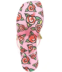 Betsey Johnson Trenten Rose Jelly Thong Sandals