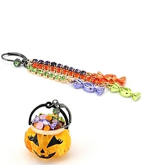Betsey Johnson Trick Or Treat Pumpkin & Candy Mismatch Drop Earrings