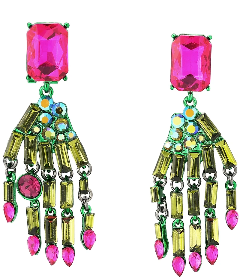 Betsey Johnson Witch Hands Chandelier Earrings