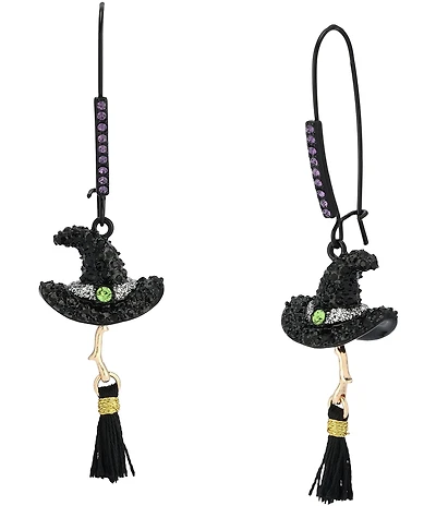 Betsey Johnson Witch Hat Dangle Drop Earrings