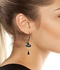 Betsey Johnson Witch Hat Dangle Drop Earrings