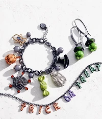 Betsey Johnson Witch Hat Disco Ball Dangle Drop Earrings