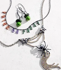 Betsey Johnson Witch Hat Disco Ball Dangle Drop Earrings