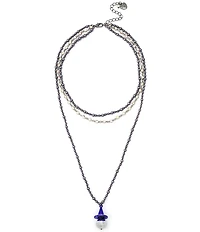 Betsey Johnson Witch Hat Disco Ball Pendant Short Multi-Strand Necklace