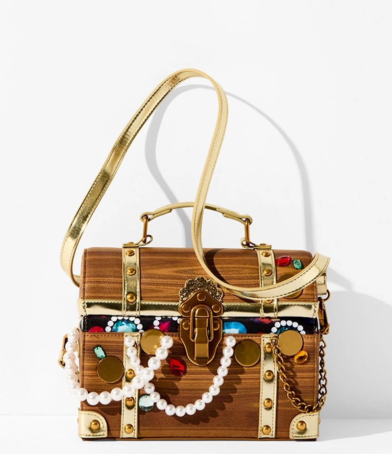 Betsey Johnson X Marks The Spot Treasure Chest Satchel Bag