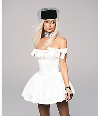Betsey Johnson x Paris Hilton Bow Neck Mini Dress