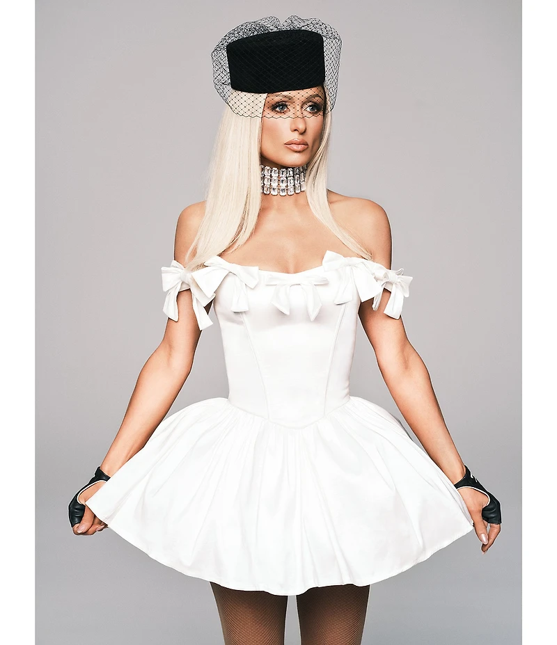 Betsey Johnson x Paris Hilton Bow Neck Mini Dress