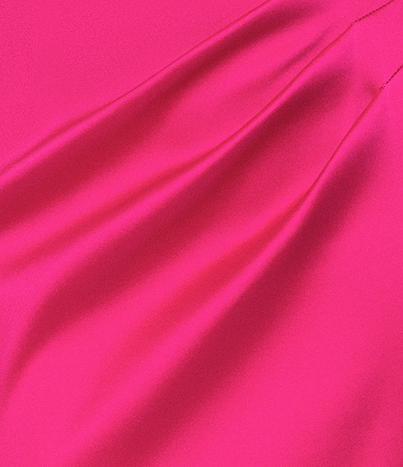 Betsy & Adam Long V Neck Short Sleeve Sheath Dress