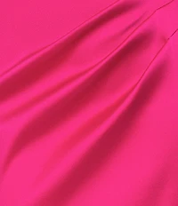 Betsy & Adam Long V Neck Short Sleeve Sheath Dress