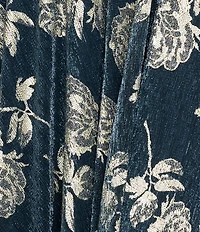 Betsy & Adam Metallic Floral Print Gown