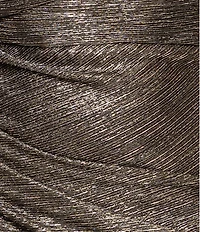 Betsy & Adam One Shoulder Metallic Ruched Gown