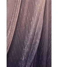 Betsy & Adam One Shoulder Ombre Gown With Keyhole