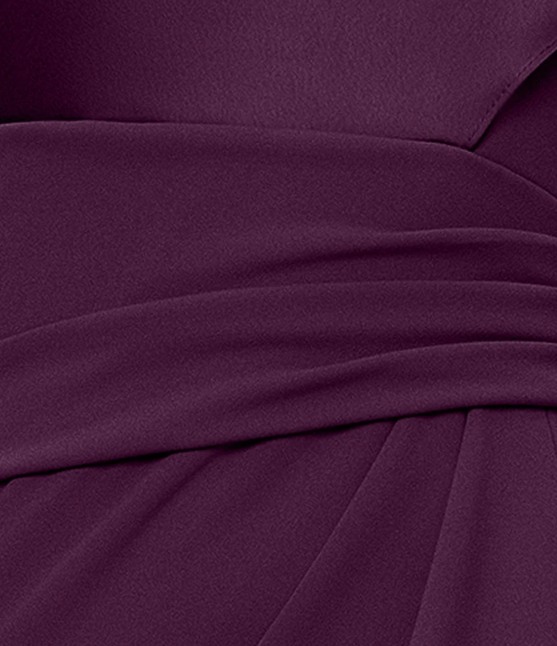 Betsy & Adam One Shoulder Scuba Crepe Gown