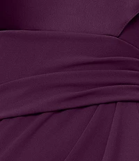 Betsy & Adam One Shoulder Scuba Crepe Gown