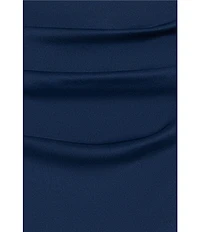 Betsy & Adam Scuba Crepe One Shoulder Dress