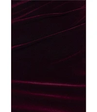 Betsy & Adam Velvet Keyhole Halter Dress