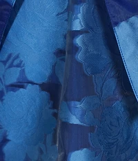 Betty Ruffle Mock Neck Tie Waist Floral Mini Shift Dress