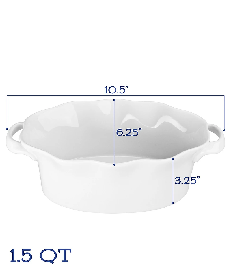 BIA Cordon Bleu 2-Piece Assorted Oval Wavy Baker Set