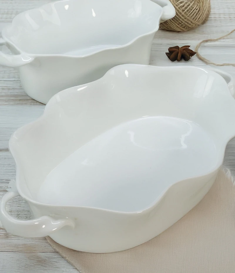 BIA Cordon Bleu 2-Piece Assorted Oval Wavy Baker Set