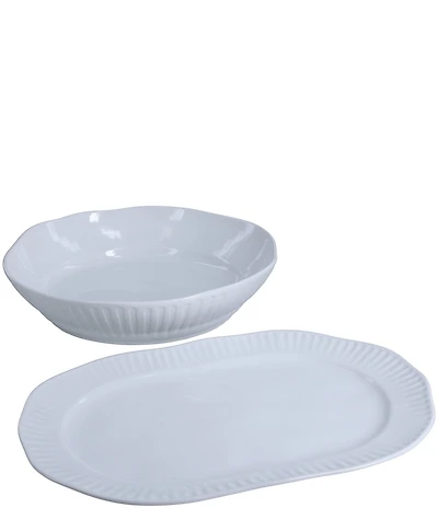Bia Cordon Bleu 2-Piece Colonnade Blanco Serve Set