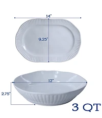 Bia Cordon Bleu 2-Piece Colonnade Blanco Serve Set