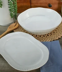 Bia Cordon Bleu 2-Piece Colonnade Blanco Serve Set