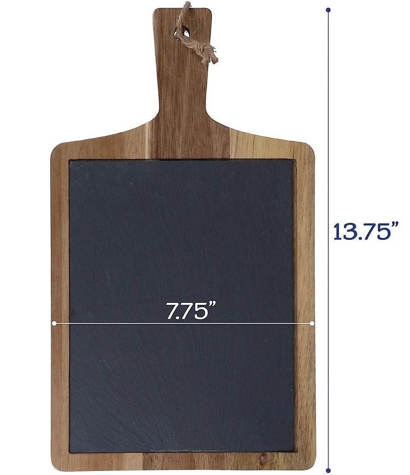 BIA Cordon Bleu 3-Piece Assorted Wood & Slate Rectangular Serving Boards