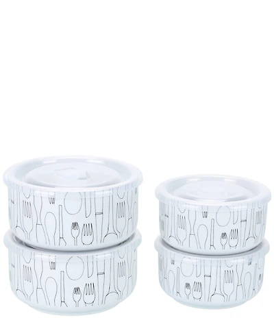 BIA Cordon Bleu Assorted Cutlery Deco Storage Jars, Set of 4