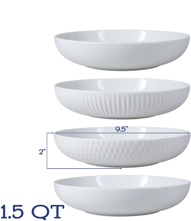 BIA Cordon Bleu Assorted Textured Dinner Bowls, Set of 4