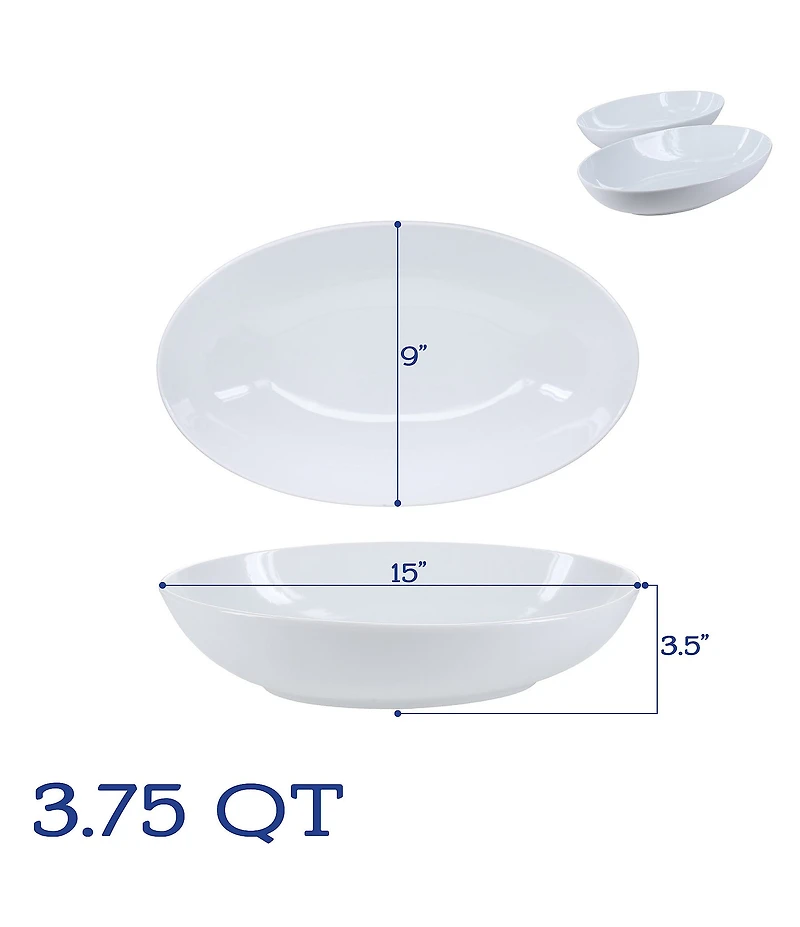 BIA Cordon Bleu Classic Collection Oval Serving Bowl, Set of 2