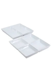 BIA Cordon Bleu Classic Collection Square Divided Serving Dish, Set of 2