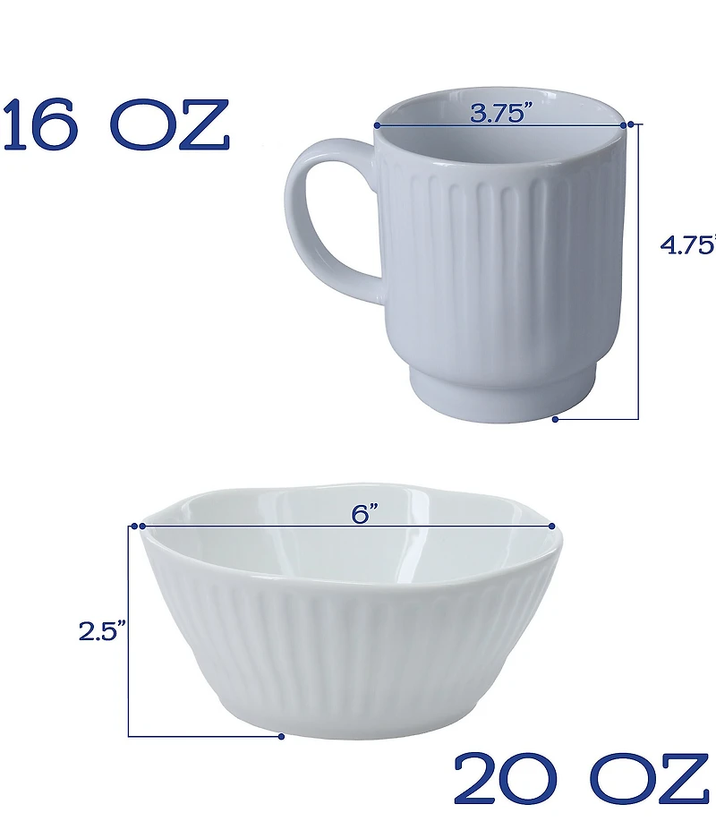 BIA Cordon Bleu Colonnade Blanco 16-Piece Dinnerware Set