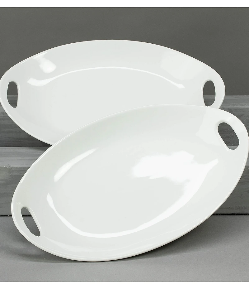 BIA Cordon Bleu Oval Platters with Handle, Set of 2
