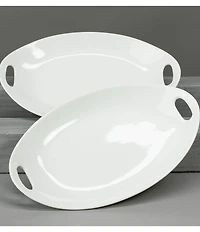 BIA Cordon Bleu Oval Platters with Handle, Set of 2