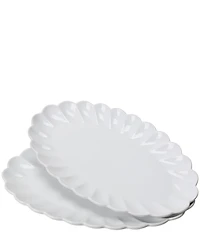 Bia Cordon Bleu Petal Collection Oval Serving Platter, Set of 2