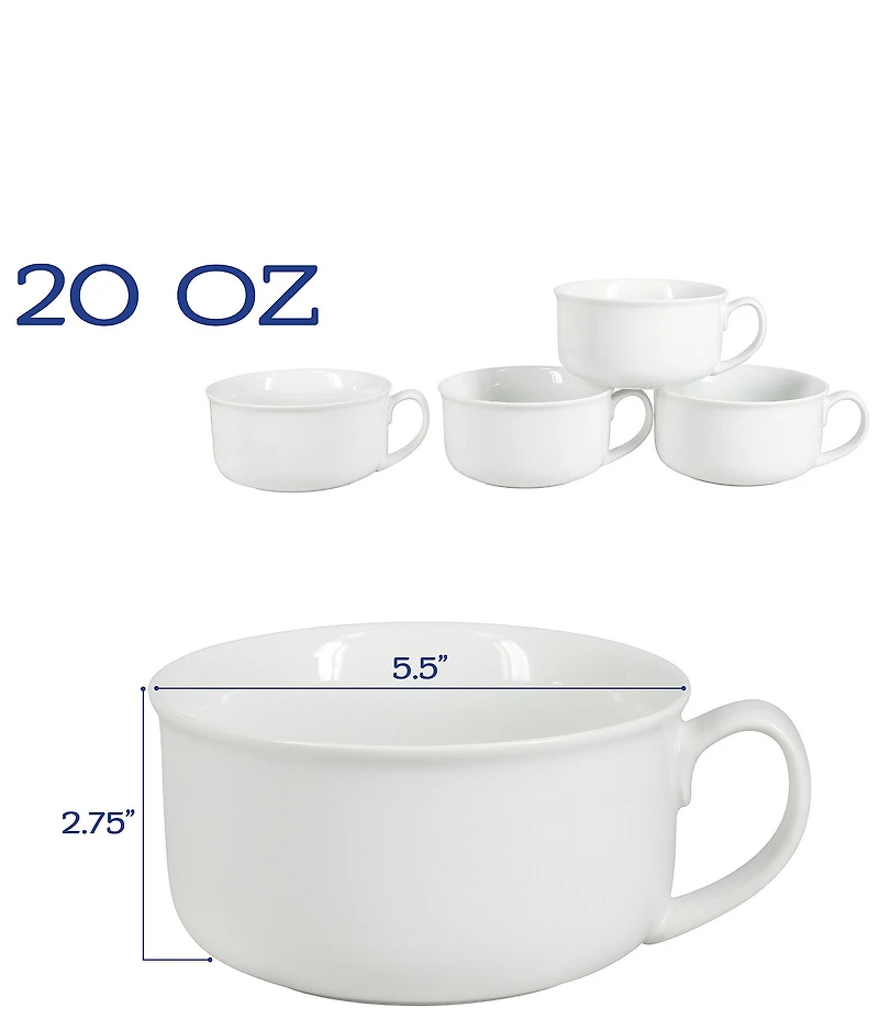 BIA Cordon Bleu Soup Bowls with Handles, Set of 4