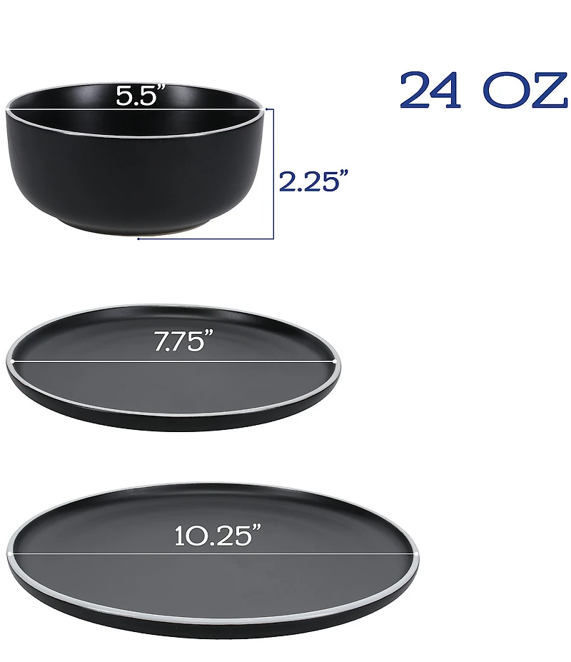 BIA Cordon Bleu Tempo 12-Piece Dinnerware Set, Service for 4