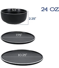 BIA Cordon Bleu Tempo 12-Piece Dinnerware Set, Service for 4