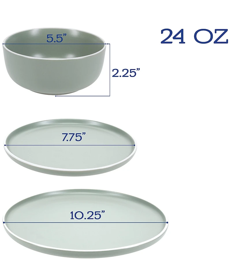 BIA Cordon Bleu Tempo 12-Piece Dinnerware Set, Service for 4