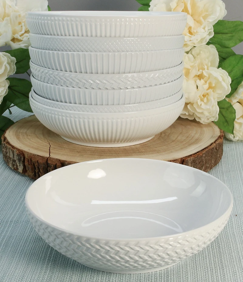 BIA Cordon Bleu Textured Pasta Bowls, Set of 8