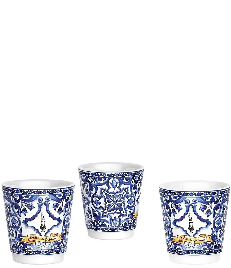 Bialetti x Dolce & Gabbana Blu Mediterraneo Moka Express Coffee Maker Boxed Set, 3 Cup