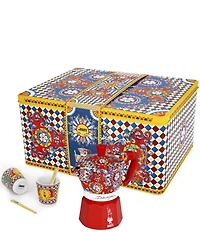 Bialetti x Dolce & Gabbana Sicilian Cart Moka Express Coffee Maker Boxed Set, 2 Cup